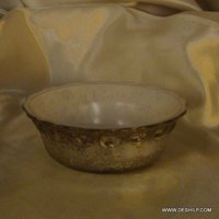 Antique Glass Silver Dinner Bowls