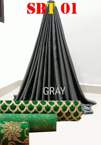 Plain Satin Sarees With Blouse Piece
