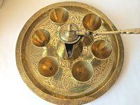 Beautiful Brass Dallah Coffee Set of 8