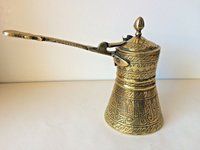 Beautiful Brass Dallah Coffee Set of 8