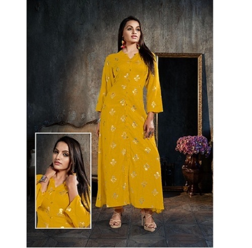 Yellow Modern Kurti