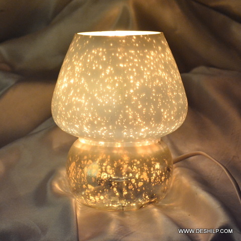 White Beautiful Glass Table Lamp