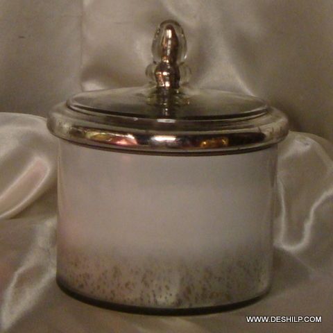 BIG DIBBA SHAPE GLASS JAR WITH GLASS LID