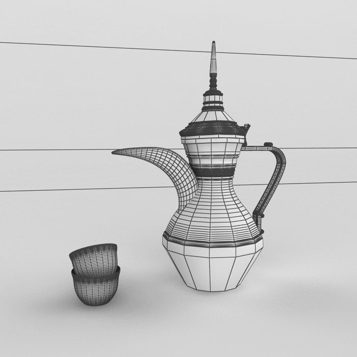 Dallah Coffee in 3D Model