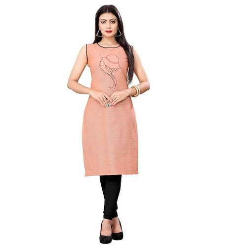 Orange Cotton Kurti