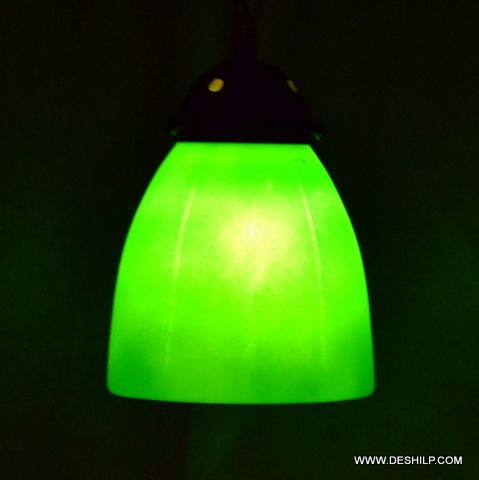GREEN COLOR GLASS WALL HANGING LAMP