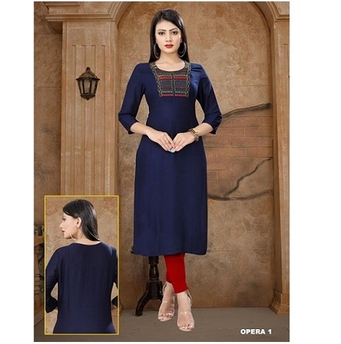 Navy Blue Latest Kurti