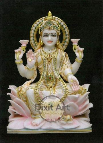 Marble Dhanlakshmi Statue