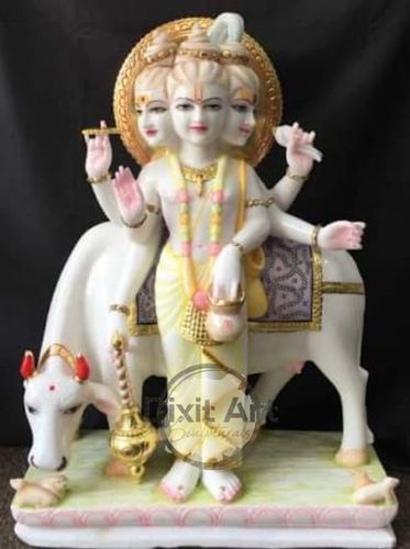 Marble Dattatreya Statue