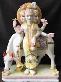 Marble Dattatreya Statue - Finishing: Polishing