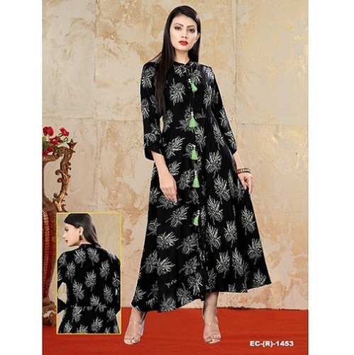 Rayon Black Kurti