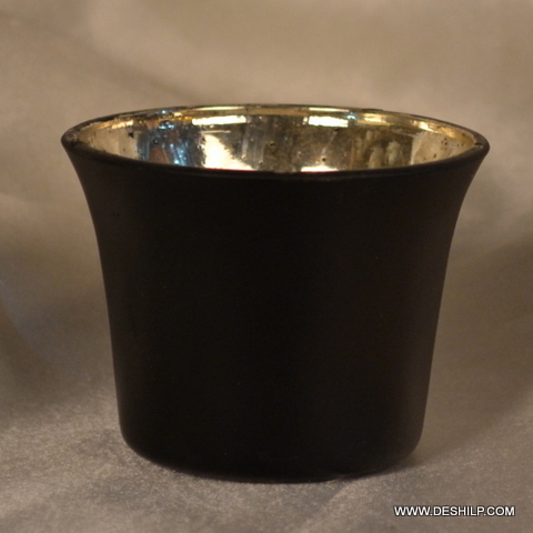 Sterling Shine Glass Candle Pot