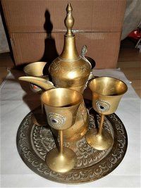 Coffee & Tea Dallah Brass Set