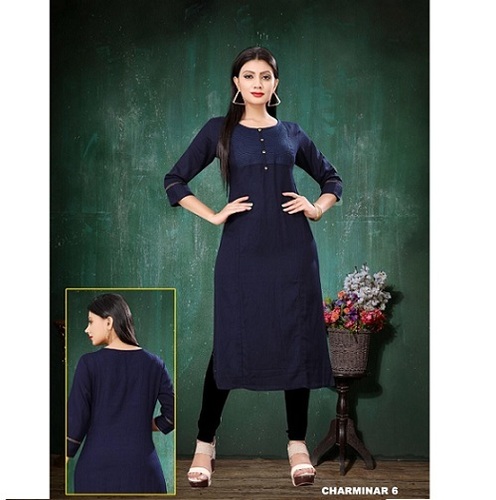 Navy Blue Fancy Kurti