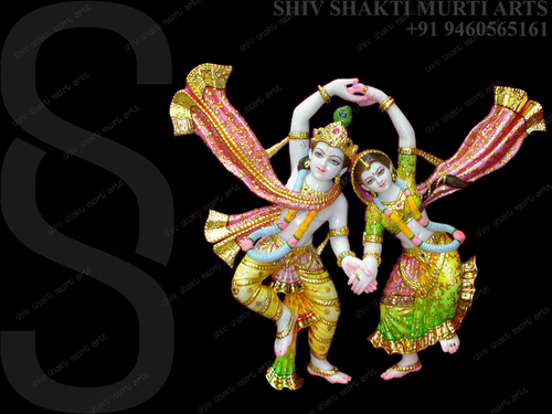 Marble Dancing Radha Krishna Murti