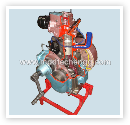 CUT SECTION MODEL OF TWO STROKE SINGLE CYLINDER DI
