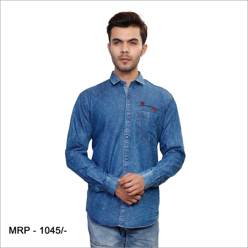 Shirts - Denim Fabric, Full Sleeves, Plain Design | Washable Comfort and Versatile Style for Everyday Wear