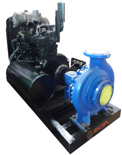 Black And Blue Engine Operated Water Filling Pump