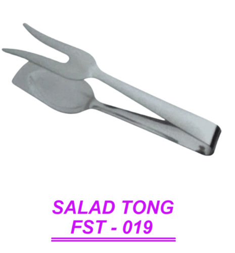 Silver Stainless Steel Salad Tong