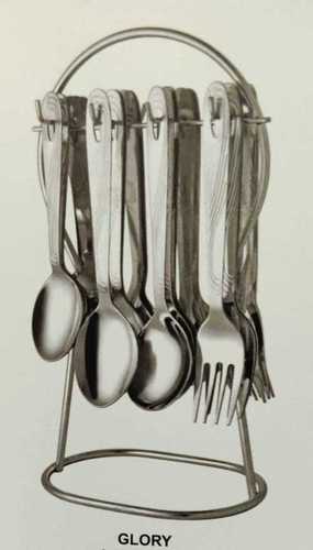 Silver Cuser'S Stainless Steel Glory Cutlery Set With Mirror Finish