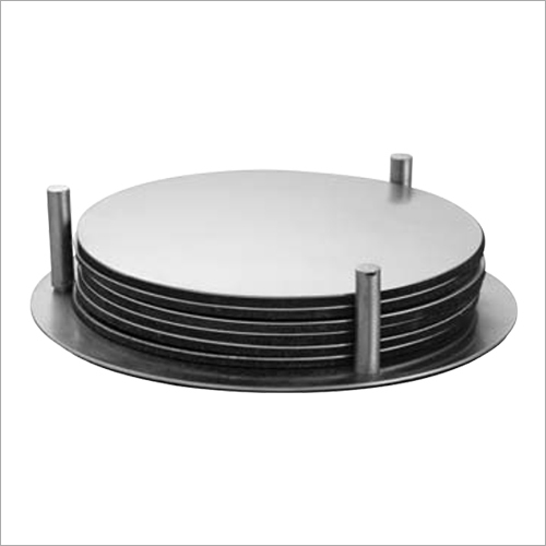 Silver Cuser Stainless Steel Round Shape Coaster