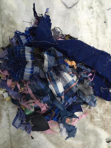 Checks Cotton Shirt Fabric Waste