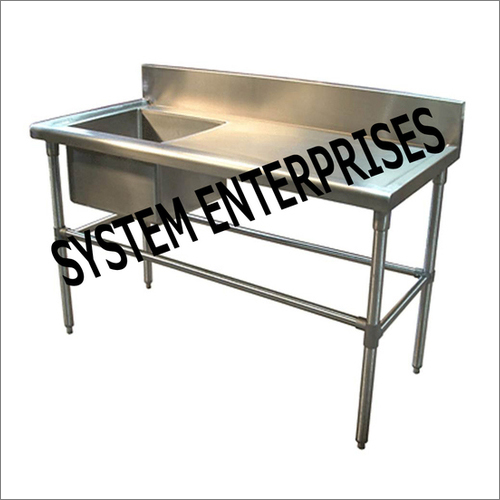 Stainless Steel Used Work Table With Sink