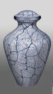 Blue Crackle Cremation Urn