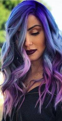 Blue Purple Ombre Wig