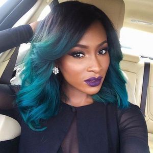 Blue Turquoise Ombre Wig