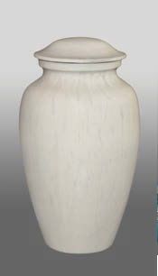 Ivory White Metal Urn