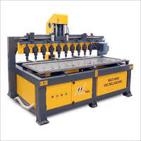 Multi Head Cnc Drill Machine - Metal, 2300mm X 1300mm X 1700mm, Gray - 10 Multi Drill Spindles, High Speed Performance, Dsp Controller, Optional Air Compressor