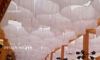 White colored Mandap ceiling decoration
