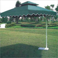 Garden Umbrella - Non-waterproof Polyester Cotton Cloth, 7x7 Feet Orange Shade With Uv Resistance And High Strength Features