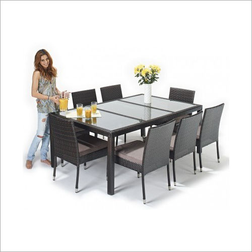 Brown Rattan Dining Set