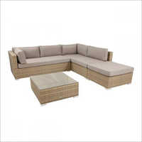 Wicker L Shape Sofa Set
