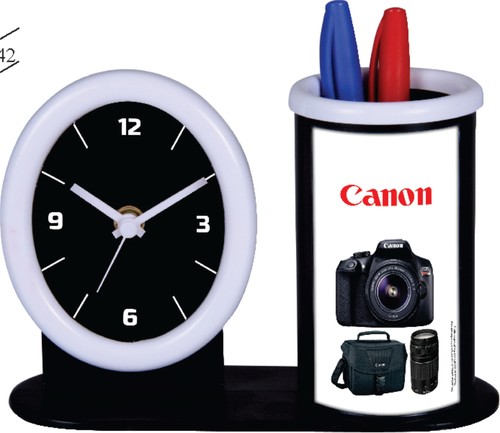 CANON TABLE CLOCK WITH PEN STAND