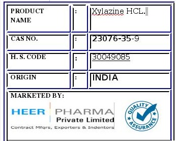 Xylazine HCL Xylazine HCL