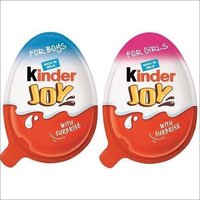 Kinder Joy Chocolate - Plastic, 5.5 Cm X 4.5 Cm X 3 Cm | Red Color, Nutty Milk Chocolate With Wafer Coating, Cocoa & Milk Cream Filling, Assorted Toy Inside, Food Grade Packaging