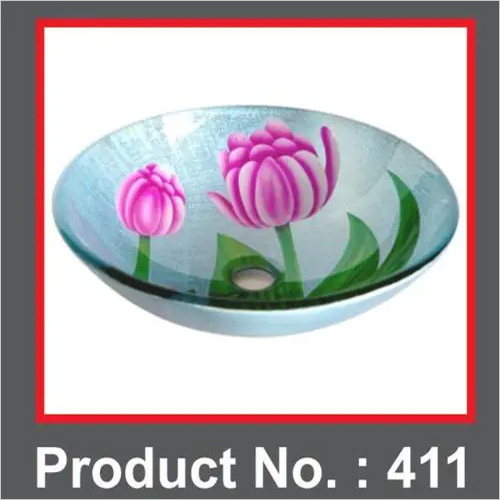 White Glass Wash Basin