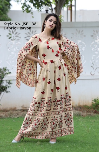 Designer Printed Rayon Kurti