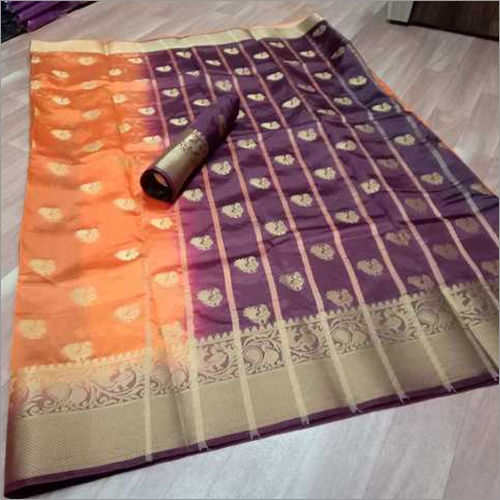 Kanchivaram Flower Jequard Butta Saree