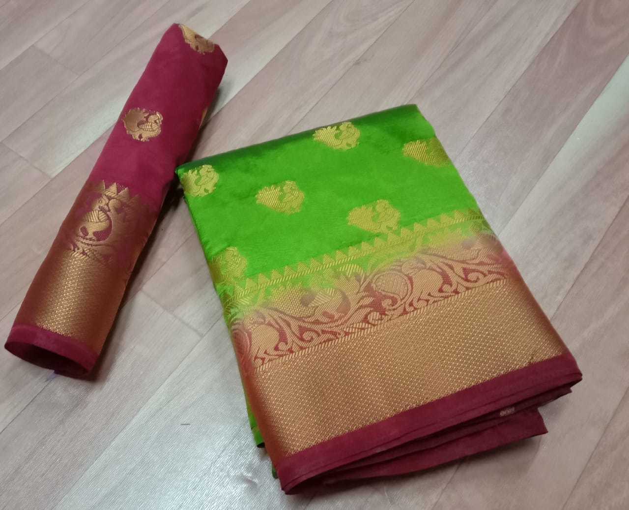 Kanchivaram Flower Jequard Butta Saree