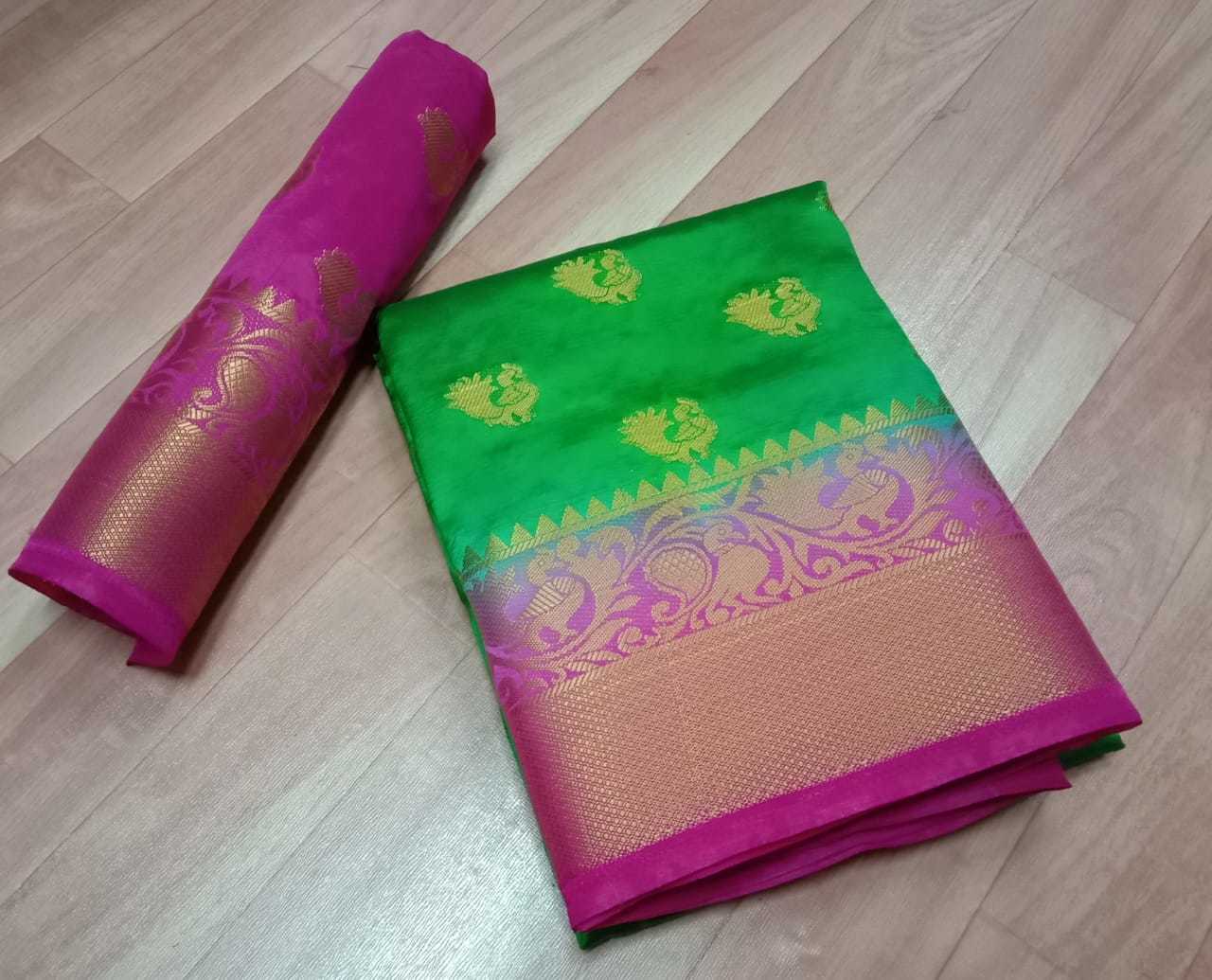 Kanchivaram Flower Jequard Butta Saree