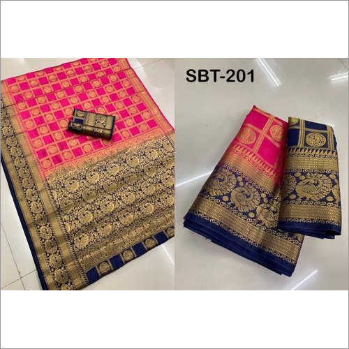 Cotton Silk Painted Saress
