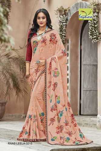 Orange Georgette Saree