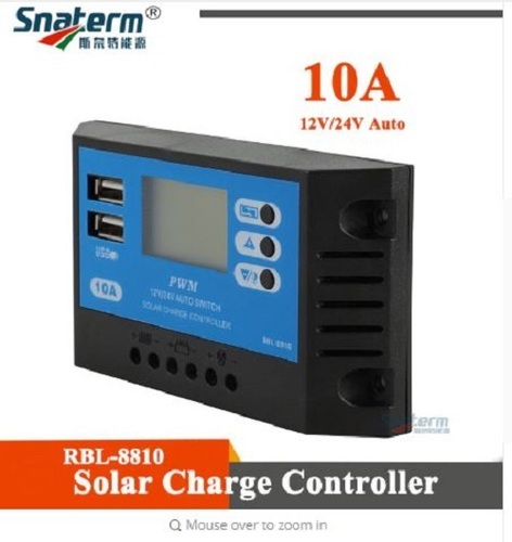 Xlpe Snaterm 12/24V 10 A Solar Pwm Charge Controller