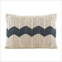 Black And Cream Knitted Cushion