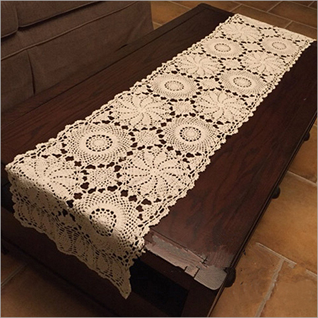White Knitted Pouf