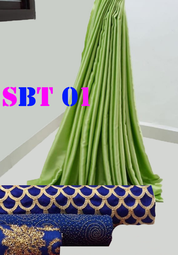 Plain satin Saree With Blouse Piece